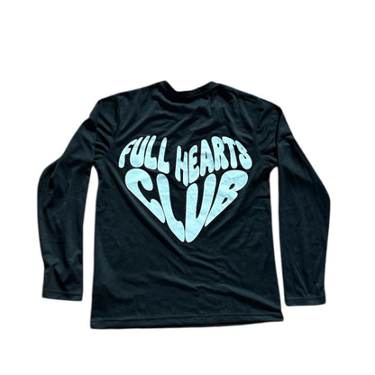 Full Hearts Long Sleeve Active T-Shirt in Black